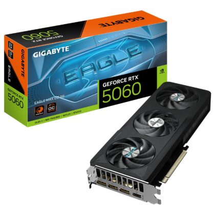 Graphics Card GIGABYTE NVIDIA GeForce RTX 5060 2550 MHz 8 GB GDDR7 128 bit PCI Express 5.0 Active GV-N5060EAGLEMAXOC-8GD  GV-N5060EAGLEMAX OC-8GD 4719331356729