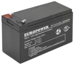 BATTERY 12V 7.2AH VRLA/EP7.2-12 T2 EUROPOWER EMU  EP7.2-12T2 5902367800116