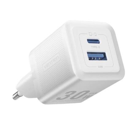 MOBILE CHARGER WALL 30W USB/2P WHITE FEQW0-EU VENTION  FEQW0-EU 6922794782211