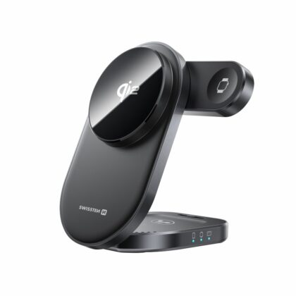 Swissten MagBase 3in1 Foldable Wireless Qi2 Charger (MagSafe compatible) 22055570 8595217493407