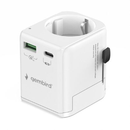 POWER ADAPTER GROUNDED 20W/WHT TPA-EU1A1C20-01-W GEMBIRD  TPA-EU1A1C20-01-W 8716309134972