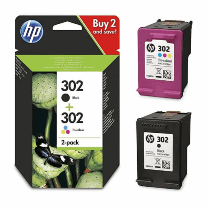 HP 302 Combo Inkjet cartridges Black / Colour X4D37AE 190780475898