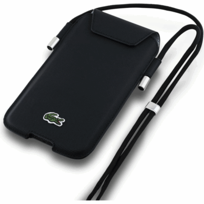 Lacoste PVC Iconic Petit Pique Phone Pouch XL Phone Bag LCPSP15XPVCK 3666339283360