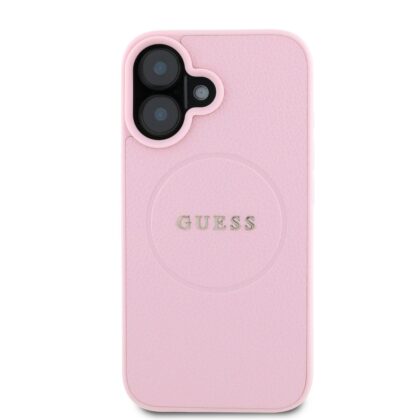 Guess PU Grained Classic Logo MagSafe Case for Apple iPhone 16 GUHMP16SPGHSMMP 3666339303952