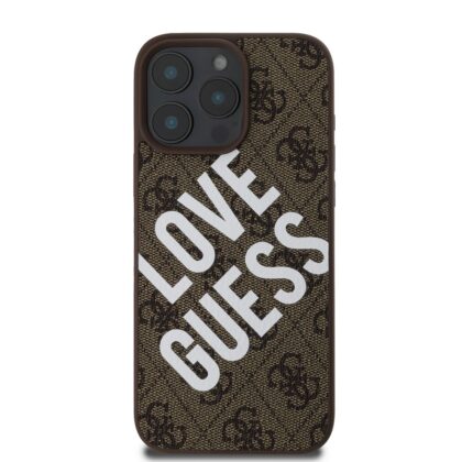 Guess PU Leather 4G Big Love Logo MagSafe Case for Apple iPhone 16 Pro Max GUHMP16XP4PLGWW 3666339304584