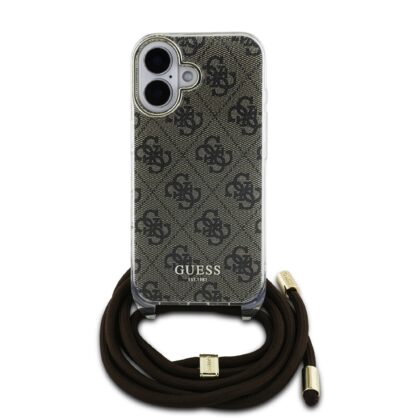 Guess IML 4G Printed Crossbody Strap Case for Apple iPhone 16 GUHCP16SHC4SEW 3666339345167