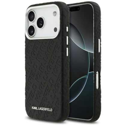 Karl Lagerfeld Grained PU Repeated Logo MagSafe Case Case for Apple iPhone 17 Pro KLHMP17LPGKLFOFK 3666339496951