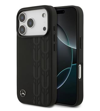 Mercedes Leather Laurel Leaves MagSafe Case for Apple iPhone 17 Pro MEHMP17L25RDSLAK 3666339507015