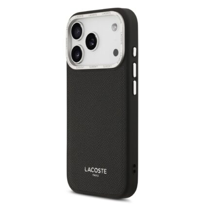 Lacoste PU Leather Champs Elysees MagSafe Case for iPhone 17 Pro Black LCHMP17LPCESK 3666339510213