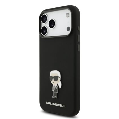 Karl Lagerfeld Liquid Silicone Metal Ikonik Case for Apple iPhone 17 Pro Max KLHCP17XSMHKNPK 3666339549688