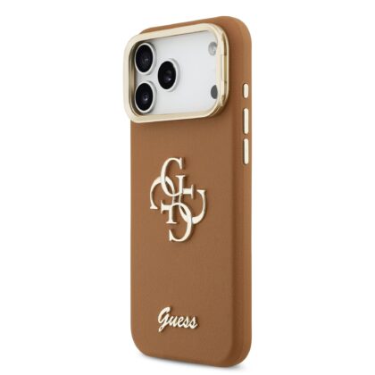 Guess PU Grained 4G Logo Stand Camera Frame Case for Apple iPhone 17 Pro Max GUHCP17XPCS4GSW 3666339549800