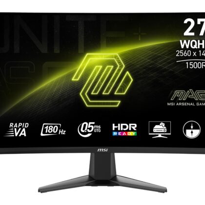 LCD Monitor MSI 27 " 2560 x 1440 pixels Quad HD Native aspect ratio 16:9 LCD Curved MAG27CQ6F  MAG 27CQ6F 4711377177900