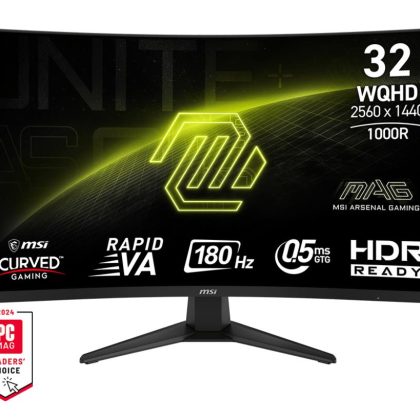 LCD Monitor MSI MAG 325CQF 31.5" Gaming/Curved Panel VA 2560x1440 16:9 180Hz 0.5 ms MAG325CQF  MAG 325CQF 4711377231169