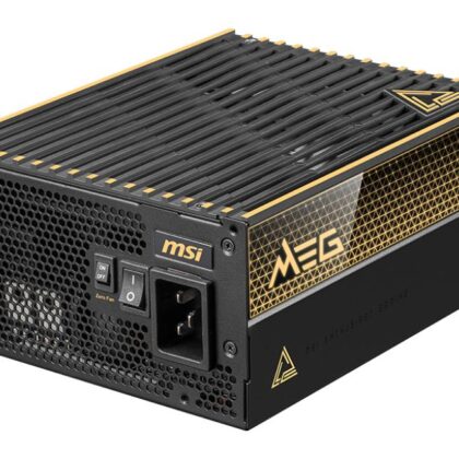 Power Supply MSI MEG AI1600T PCIE5 ATX 3.1 1600 Watts Efficiency 80 PLUS TITANIUM MEGAI1600TPCIE5  MEG AI1600T PCIE5 4711377238830
