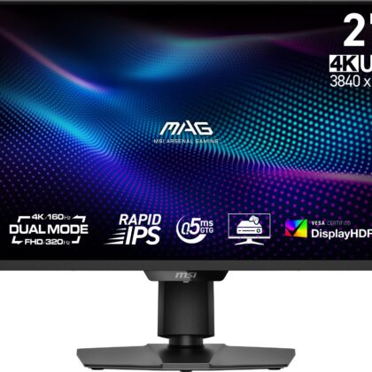 LCD Monitor MSI MAG 274UPDF E16M 27" Gaming/Frameless/4K Matte Panel IPS 3840x2160 16:9 160Hz 0.5 ms Colour Black MAG274UPDFE16M  MAG 274UPDF E16M 4711377299008