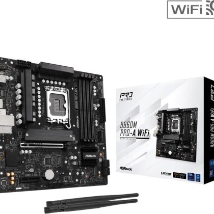 Mainboard ASROCK Intel B860 Express LGA1851 Micro-ATX Memory DDR5 Memory slots 4 B860MPRO-AWIFI  B860M PRO-A WIFI 4711581490307