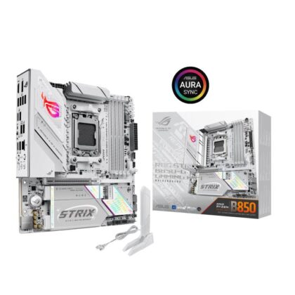 Mainboard ASUS AMD B850 SAM5 Micro-ATX Memory DDR5 Memory slots 4 1xPCI-Express 5.0 16x 4xM.2 1xHDMI 1xDisplayPort 2xUSB 2.0 4xUSB 3.2 4xUSB-C 1xOptical S/PDIF 1xRJ45 2xAudio port STRIXB850-GGAMINGWIFI  ROG STRIX B850-G GAMING WIFI 4711636092265