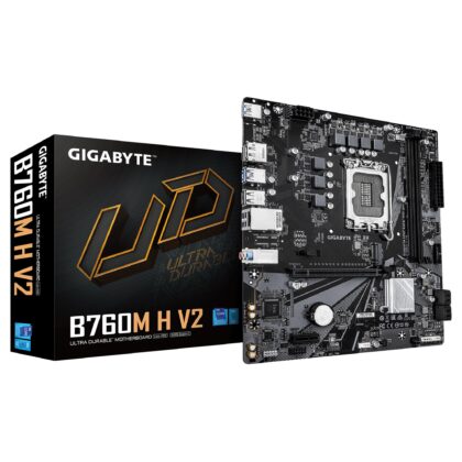 Mainboard GIGABYTE Intel B760 Express LGA1700 Micro-ATX Memory DDR5 Memory slots 2 B760MHV21.0  B760M H V2 1.0 4719331878054
