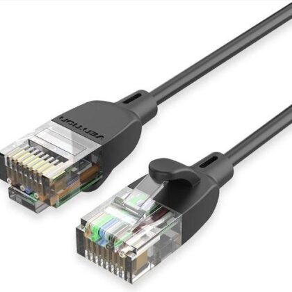 PATCH CABLE CAT.6A UTP/1.5M BLACK SLIM IBIBG VENTION  IBIBG 6922794742956