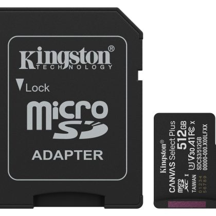 MEMORY MICRO SDXC 512GB UHS-I/W/ADAPTER SDCS3/512GB KINGSTON  SDCS3/512GB 740617348552