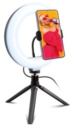SBS Selfie Tripod 20cm LED Ring Light 8018417337987 8018417337987