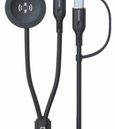 Swissten Wireless 2in1 Charging Cable for Samsung Galaxy Watch / 2x USB-C / USB 1.2m 22065512 8595217493247