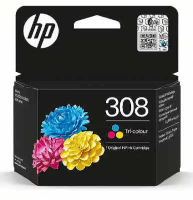 HP 308 Color Ink Cartridge 7FP20UE 196786390357