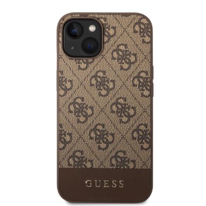 Guess PU 4G Stripe Case for iPhone 14 / Brown GUHCP14SG4GLBR 3666339088507
