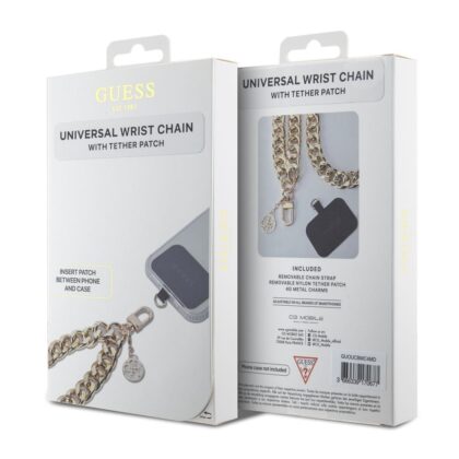 Guess Universal Wrist Strap 4G Charm / Gold GUOUCBMC4MD 3666339170677