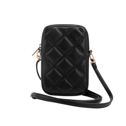 Guess PU Quilted 4G Metal Logo Wallet Phone Bag Zipper / Black GUWBZPSQSSGK 3666339210694
