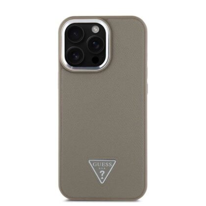 Guess PU Grained Triangle Logo MagSafe Case for iPhone 16 Pro Max / Brown GUHMP16XPGTSPSW 3666339302481