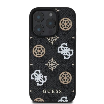 Guess PU 4G Peony MagSafe Case for iPhone 16 Pro Max / Black GUHMP16XP4PWPK 3666339302931