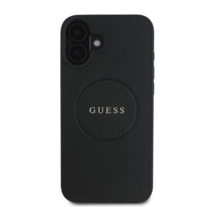 Guess PU Grained Classic Logo MagSafe Case for iPhone 16 / Black GUHMP16SPGHSMMK 3666339303501