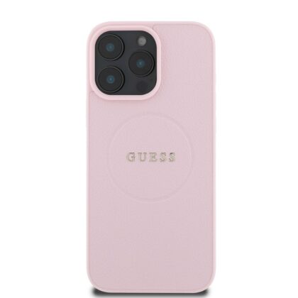 Guess PU Grained Classic Logo MagSafe Case for iPhone 16 Pro / Pink GUHMP16LPGHSMMP 3666339303976
