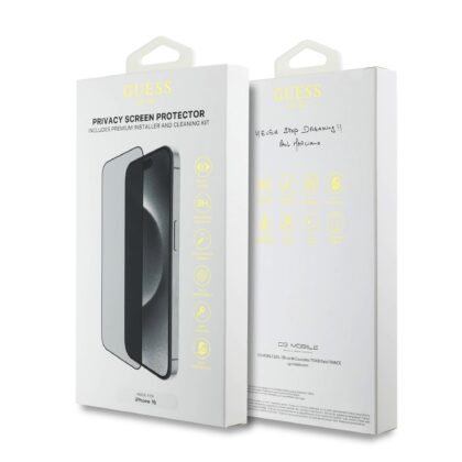 Guess Screen Protector 2.5D PRIVACY for iPhone 16 / Black GUTGP16SBOKGCIP 3666339342968