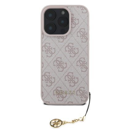 Guess 4G Charm Case for iPhone 16 Pro Max Tone on Tone / Pink GUHCP16XGF4GCP 3666339398156