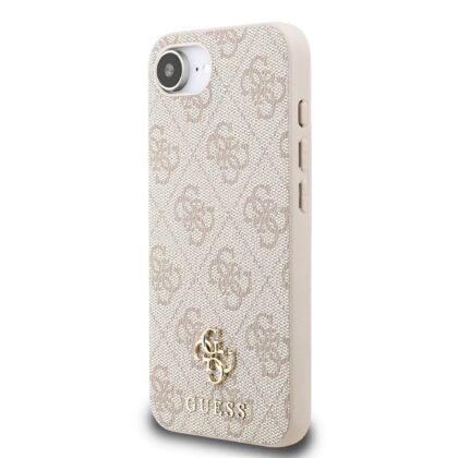 Guess PU 4G Small Metal Logo MagSafe Case for iPhone 16e / Pink GUHMPSE4P4SM4MP 3666339453381