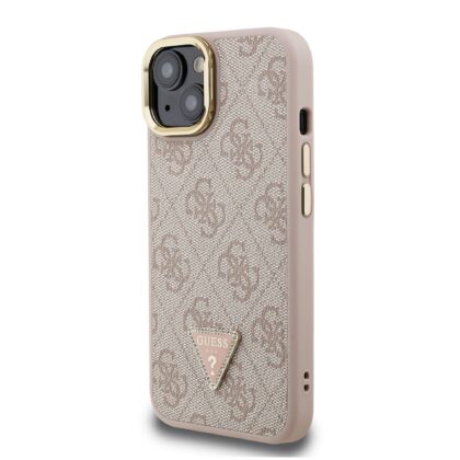 Guess PU 4G Strass Triangle Logo Stand Camera Frame MagSafe Case for iPhone 13 / Pink GUHMP13MPCS4GPTP 3666339470081