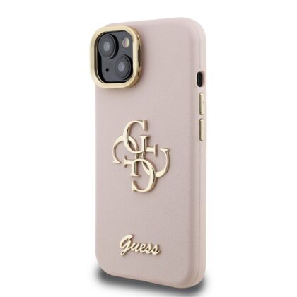 Guess PU Grained 4G Logo Stand Camera Frame Case for iPhone 13 / Pink GUHCP13MPCS4GSP 3666339470166