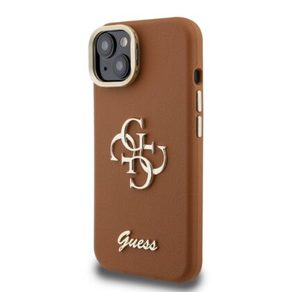 Guess PU Grained 4G Logo Stand Camera Frame Case for iPhone 14 / Brown GUHCP14SPCS4GSW 3666339470203