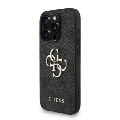 Guess PU 4G Metal Logo Strap Case for iPhone 15 Pro Max / Black GUHCP15XP4GMGSK 3666339475871