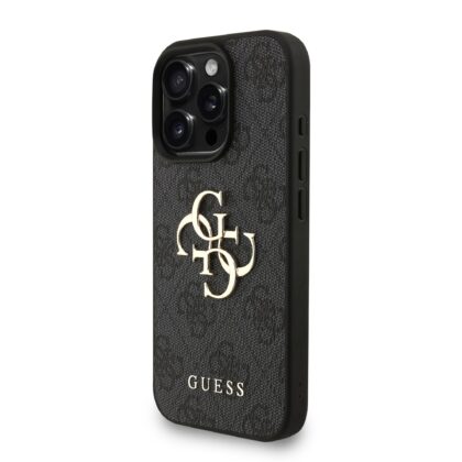 Guess PU 4G Metal Logo Strap Case for iPhone 16 Pro Max / Black GUHCP16XP4GMGSK 3666339475918