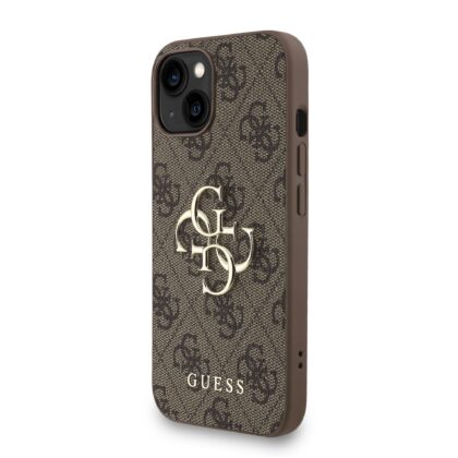 Guess PU 4G Metal Logo Strap Case for iPhone 15 / Brown GUHCP15SP4GMGSW 3666339475987