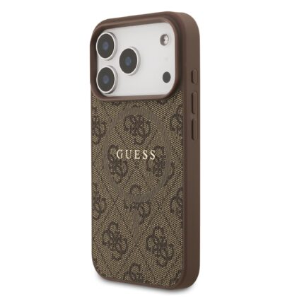 Guess PU Leather 4G Colored Ring MagSafe Case for iPhone 17 Pro / Brown GUHMP17LG4GFRW 3666339491062