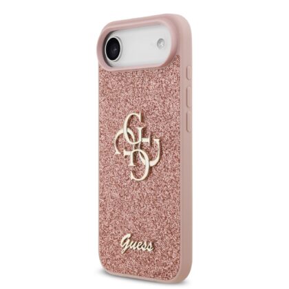 Guess PU Fixed Glitter 4G Metal Logo Case for iPhone Air / Pink GUHCP17MHG4SGP 3666339492052