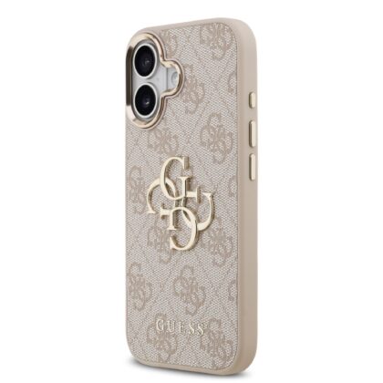 Guess PU Leather 4G Metal Logo Gold Frame Case for iPhone 17 / Pink GUHCP17S4GMGCPI 3666339521752