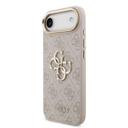 Guess PU Leather 4G Metal Logo Gold Frame Case for iPhone Air / Pink GUHCP17M4GMGCPI 3666339521769