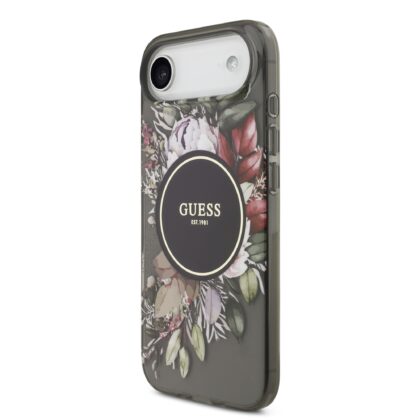 Guess IML Flowers Strap MagSafe Case for iPhone Air / Black GUHMP17MHFWBRCESK 3666339526122