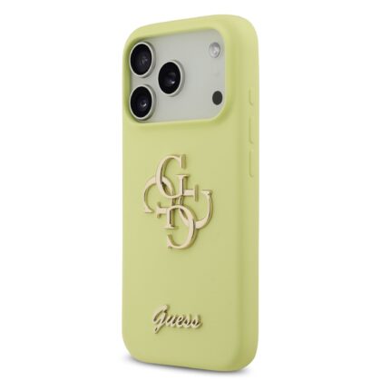 Guess Liquid Silicone 4G Metal Logo Case for iPhone 17 Pro / Yellow GUHCP17LSC4GLMY 3666339549954