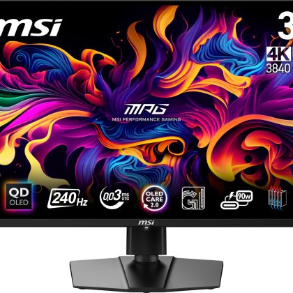 Monitor MSI 31.5" Gaming/4K Panel QD-OLED 3840x2160 16:9 Matte 0.03 ms Swivel Pivot Height adjustable Tilt Colour Black MPG321URXQD-OLED  MPG321URXQD-OLED 4711377157698